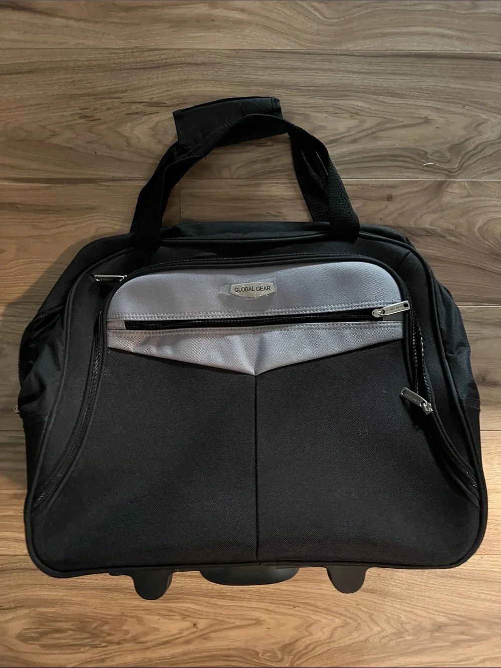 Global Gear Black and Gray Travel Under Seat Carry-On Suitcase